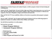 Fairfax Propane, VA screenshot