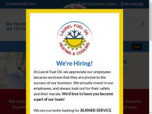 Laurel Fuel Oil & Heating Co, MD screenshot