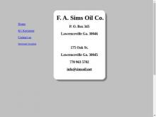 F A Sims Oil Co, GA screenshot