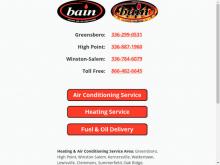 Bain Oil Heating & Air Conditioning, NC screenshot