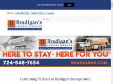 Bradigans Inc, PA screenshot