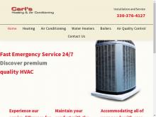 Carl's Heating & Air Conditioning, OH screenshot